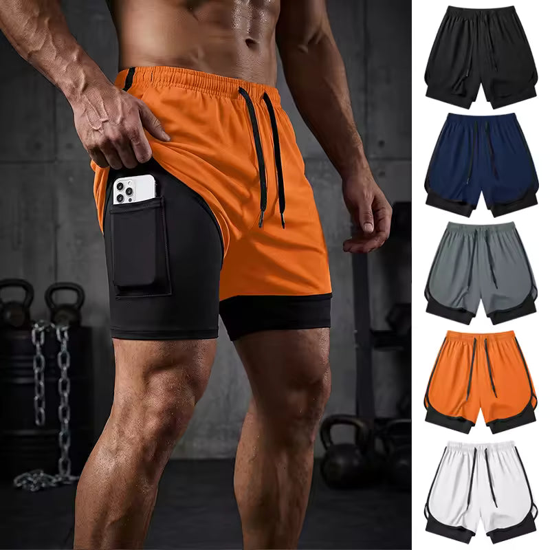 Men's 2 in 1 Workout Shorts
